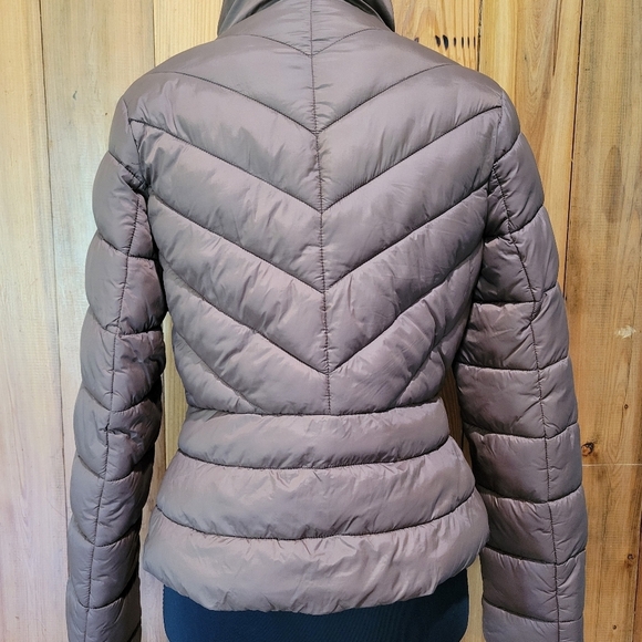 Women's Brown Quilted Jacket - Picture 5 of 10
